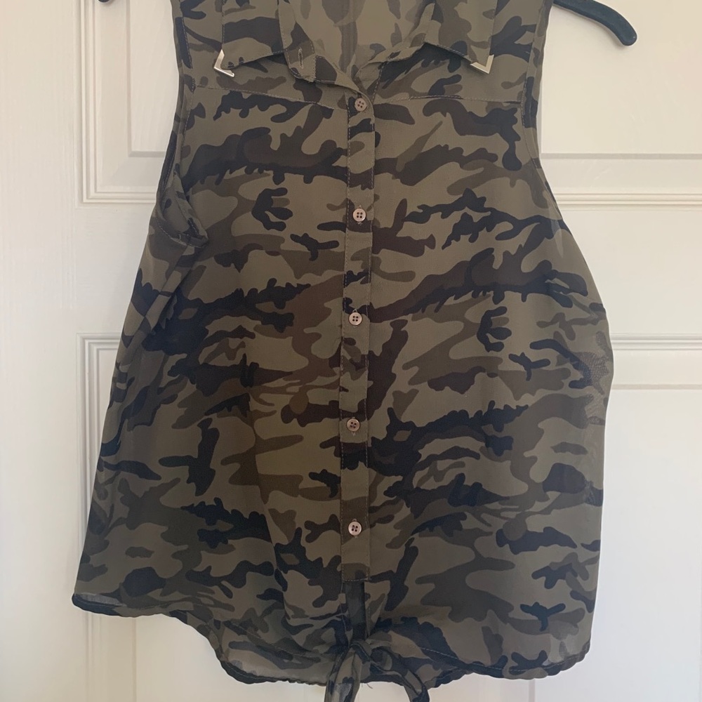 Camo blouse